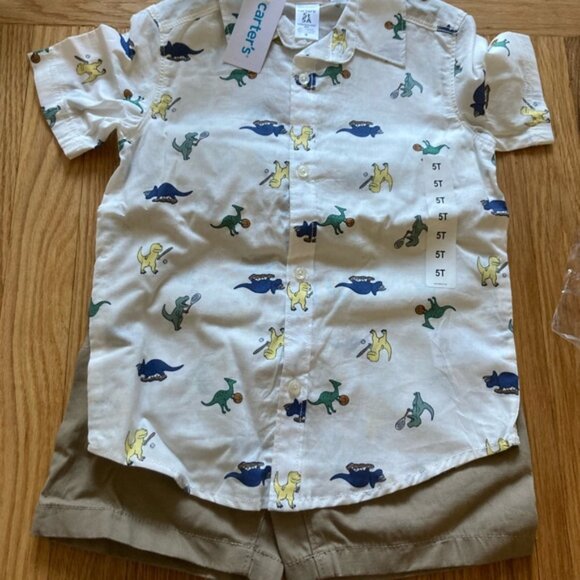 Carters Kids 2-piece Set Dino 5T - Picture 3 of 3